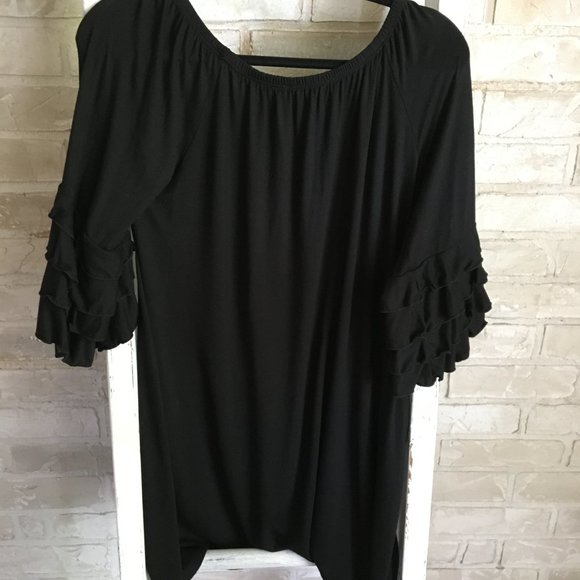 Black Ruffle Tunic - Picture 5 of 8